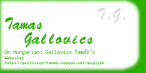 tamas gallovics business card